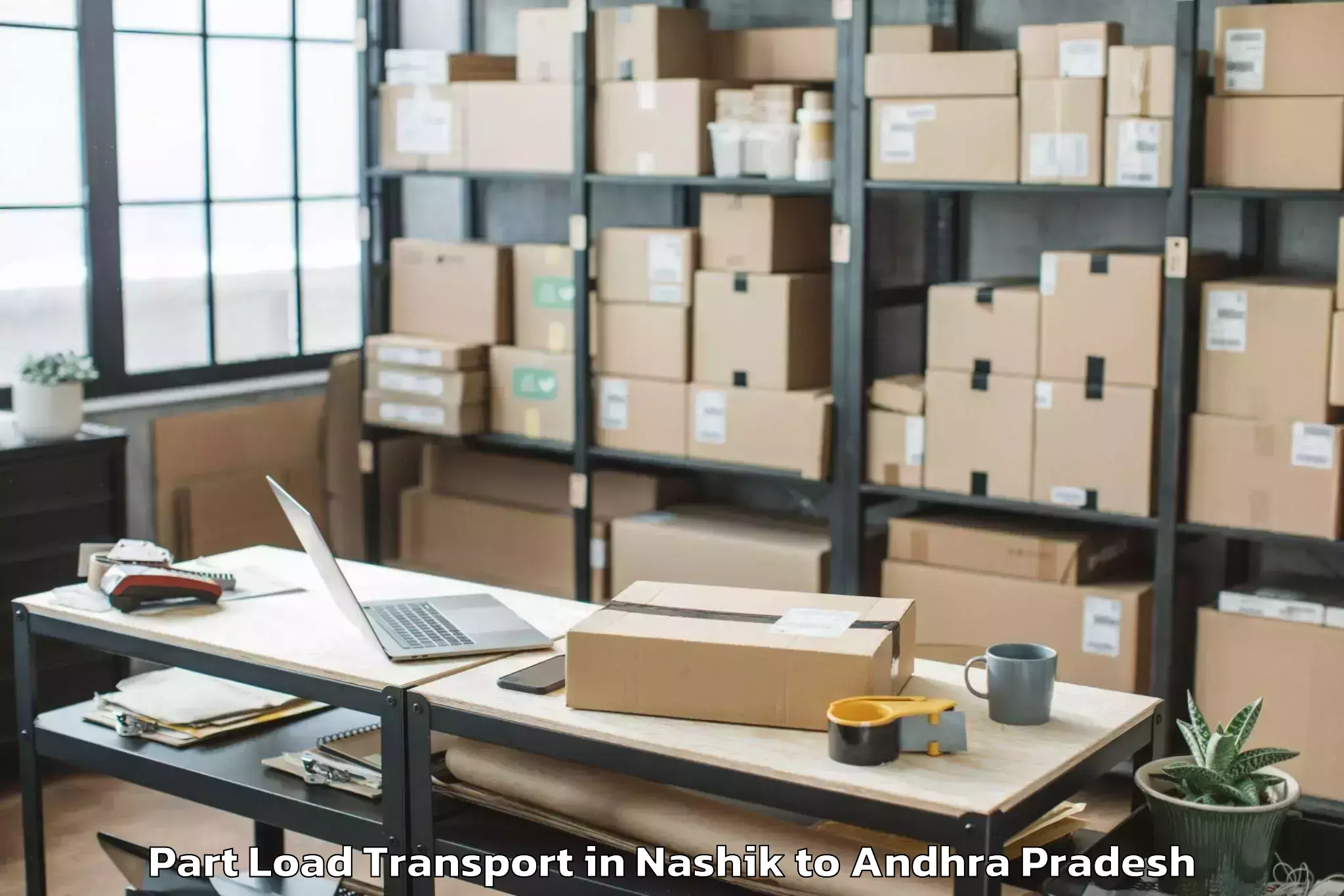 Book Nashik to Tallapudi Part Load Transport